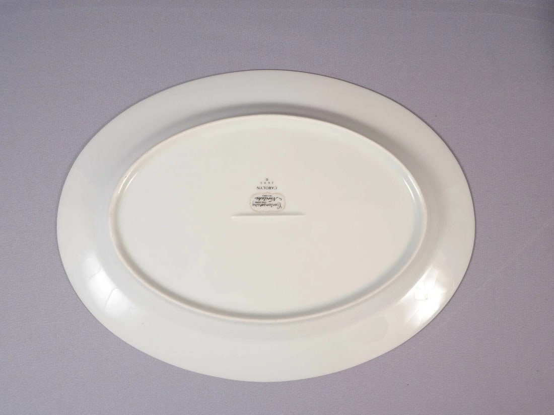 VINTAGE NORITAKE CAROLYN Oval Meat Serving Platter Silver Platinum - 3
