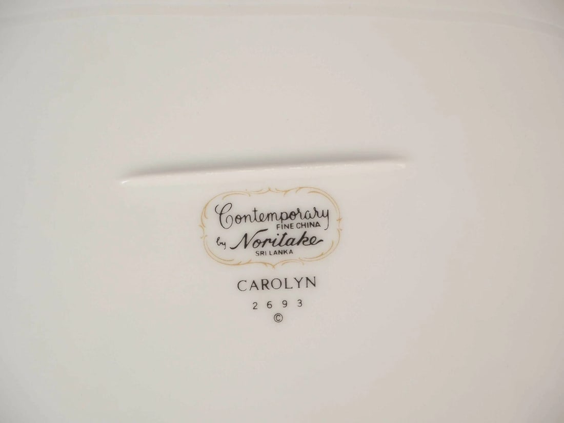 VINTAGE NORITAKE CAROLYN Oval Meat Serving Platter Silver Platinum - 4