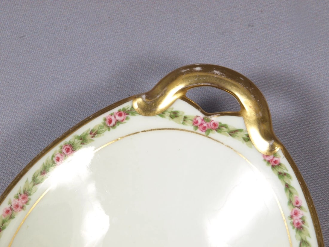 Limoges France CH Field Haviland GDA Small Bonbon Nuts Dish Tray CHF404 Rose - 2