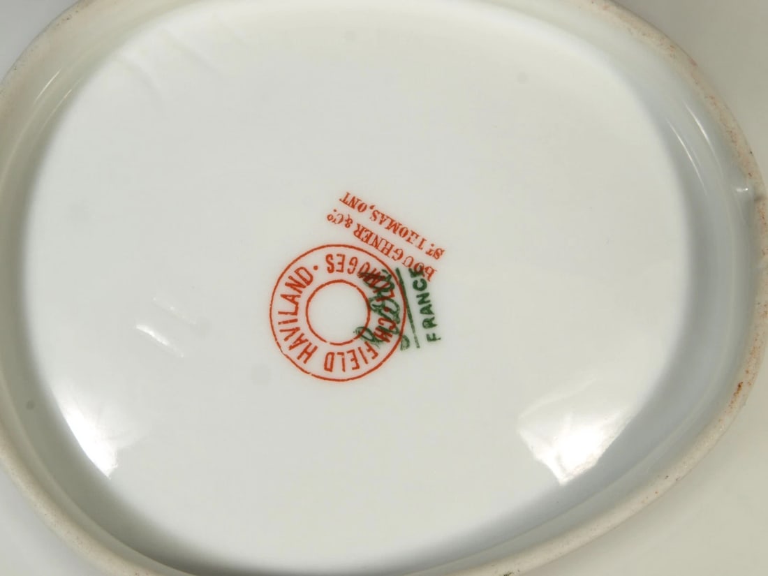 Limoges France CH Field Haviland GDA Small Bonbon Nuts Dish Tray CHF404 Rose - 4