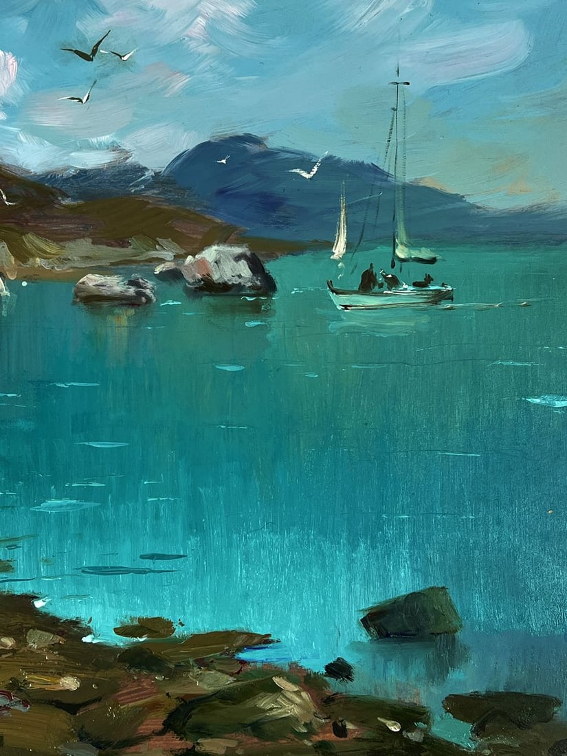 Oil painting Seagulls Fly to the Shore Yuriy Suprunchuk - 8