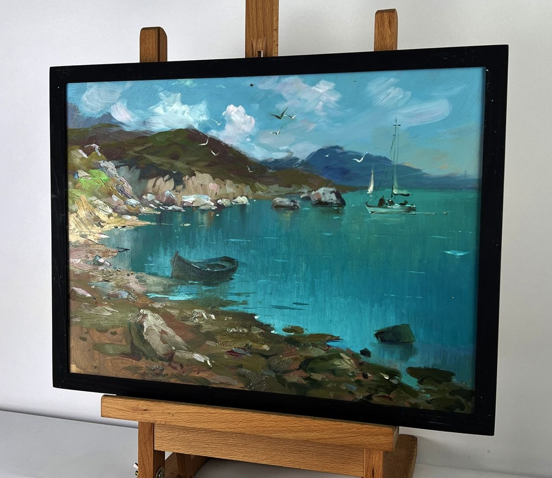 Oil painting Seagulls Fly to the Shore Yuriy Suprunchuk - 2
