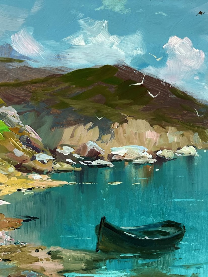 Oil painting Seagulls Fly to the Shore Yuriy Suprunchuk - 4