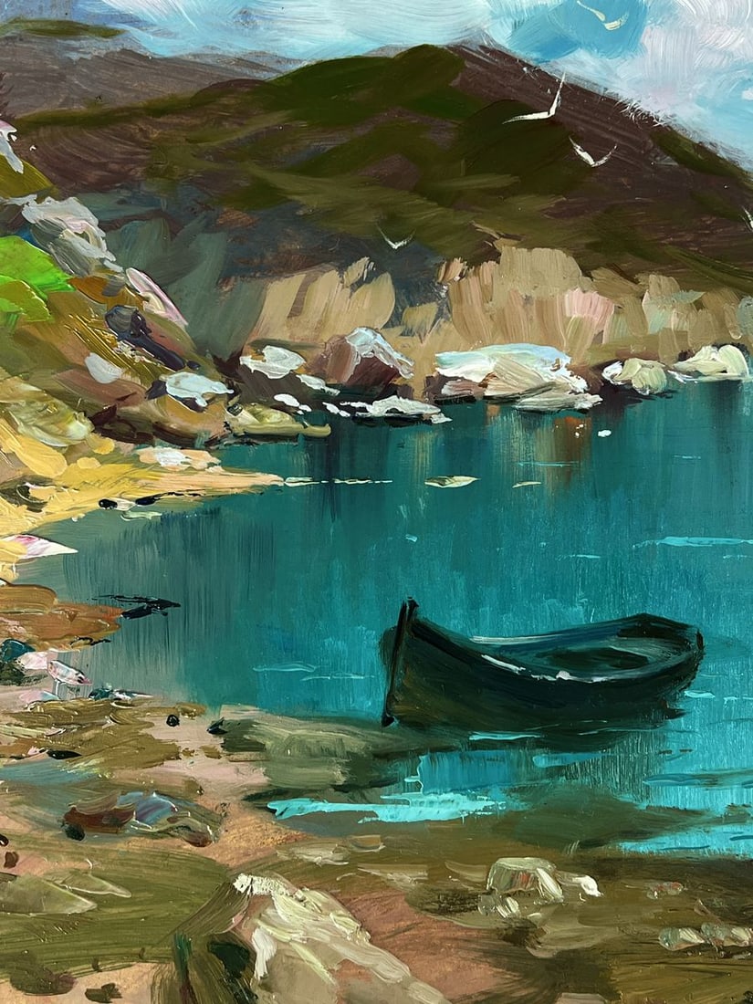 Oil painting Seagulls Fly to the Shore Yuriy Suprunchuk - 5
