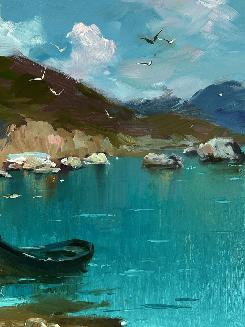 Oil painting Seagulls Fly to the Shore Yuriy Suprunchuk - 6