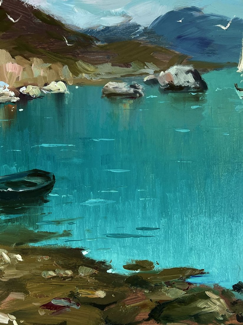 Oil painting Seagulls Fly to the Shore Yuriy Suprunchuk - 7