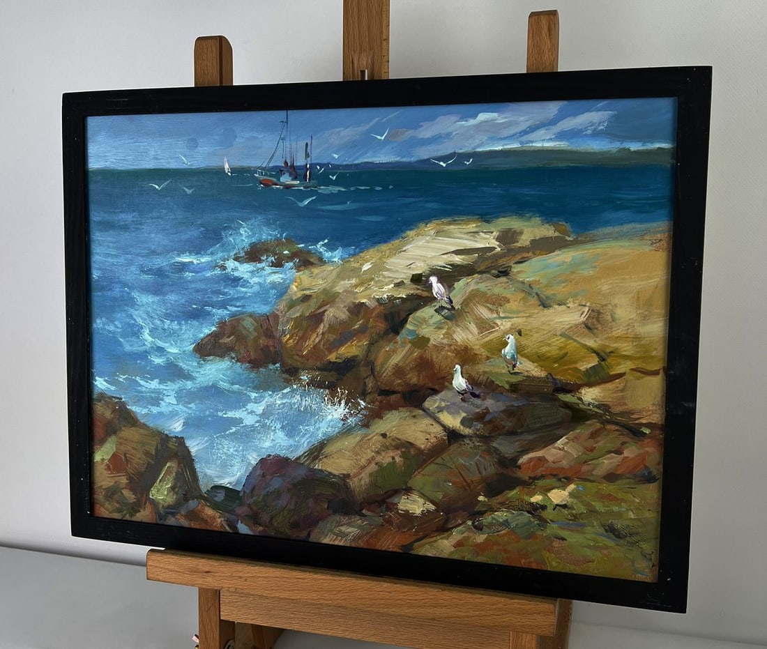 Oil painting The Boat Crosses the Sea Yuriy Suprunchuk - 2