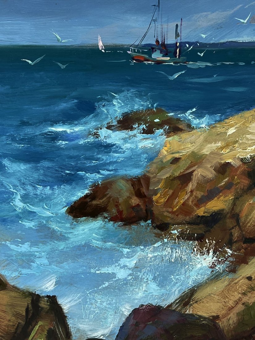 Oil painting The Boat Crosses the Sea Yuriy Suprunchuk - 4