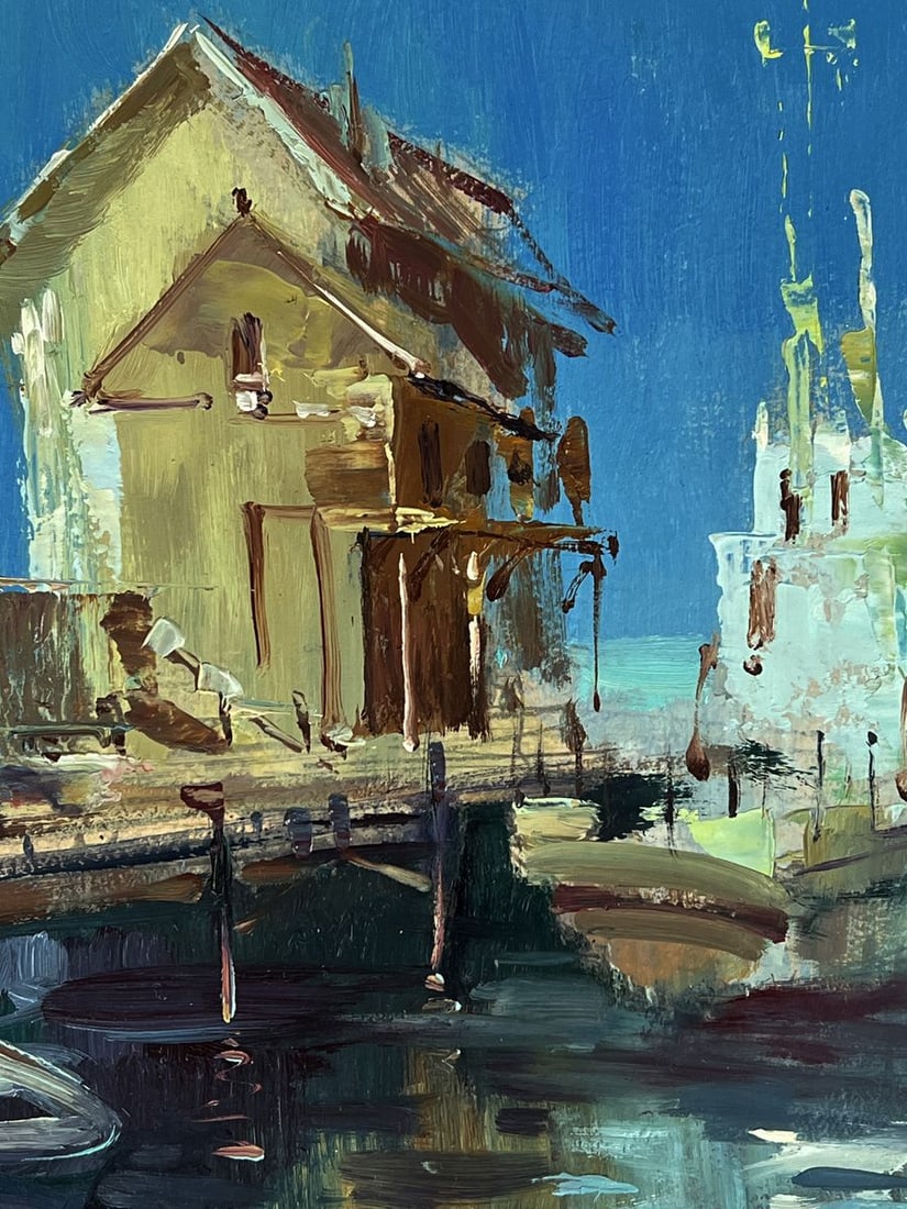 Oil painting Morning at the sea harbor Yuriy Suprunchuk - 6