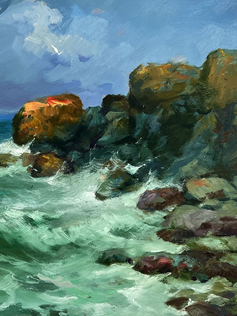 Oil painting Freedom on the sea waves Yuriy Suprunchuk - 10