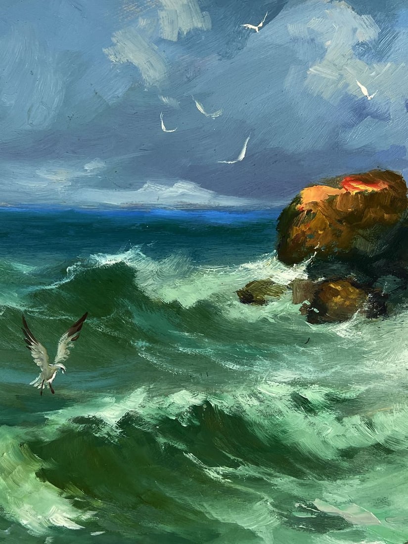 Oil painting Freedom on the sea waves Yuriy Suprunchuk - 7