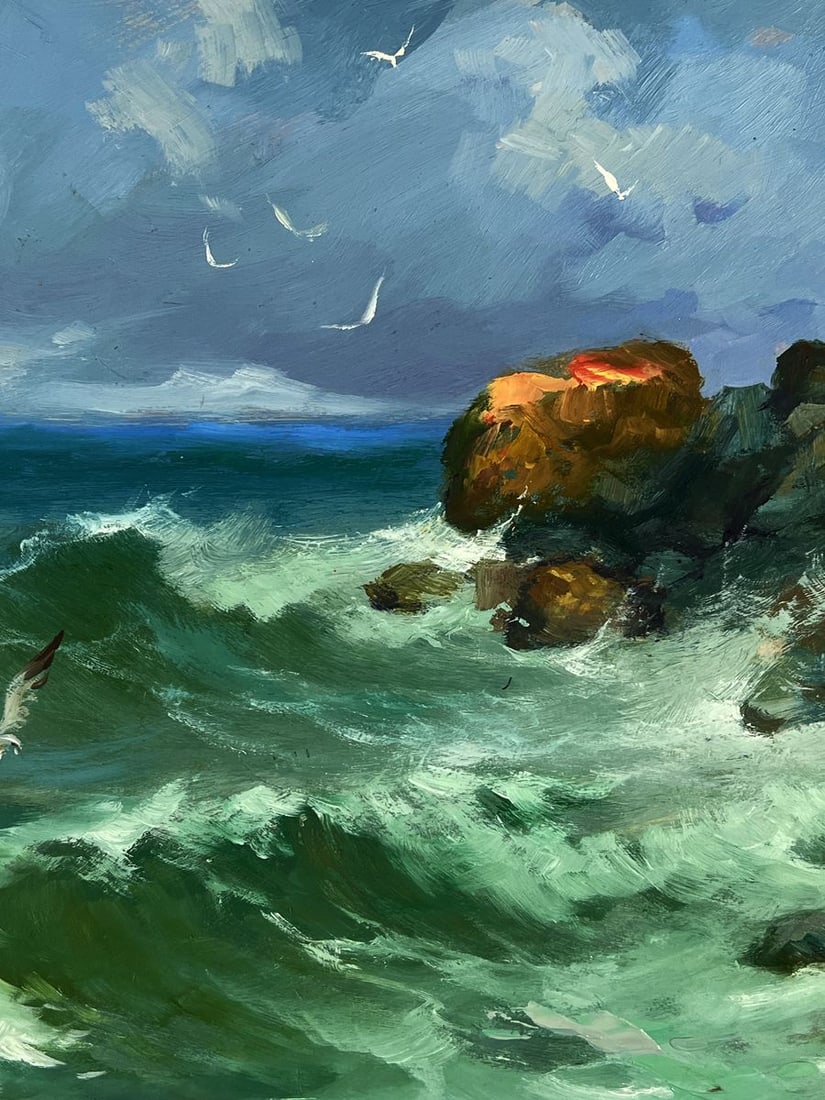 Oil painting Freedom on the sea waves Yuriy Suprunchuk - 8