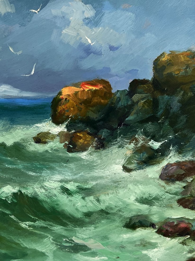 Oil painting Freedom on the sea waves Yuriy Suprunchuk - 9