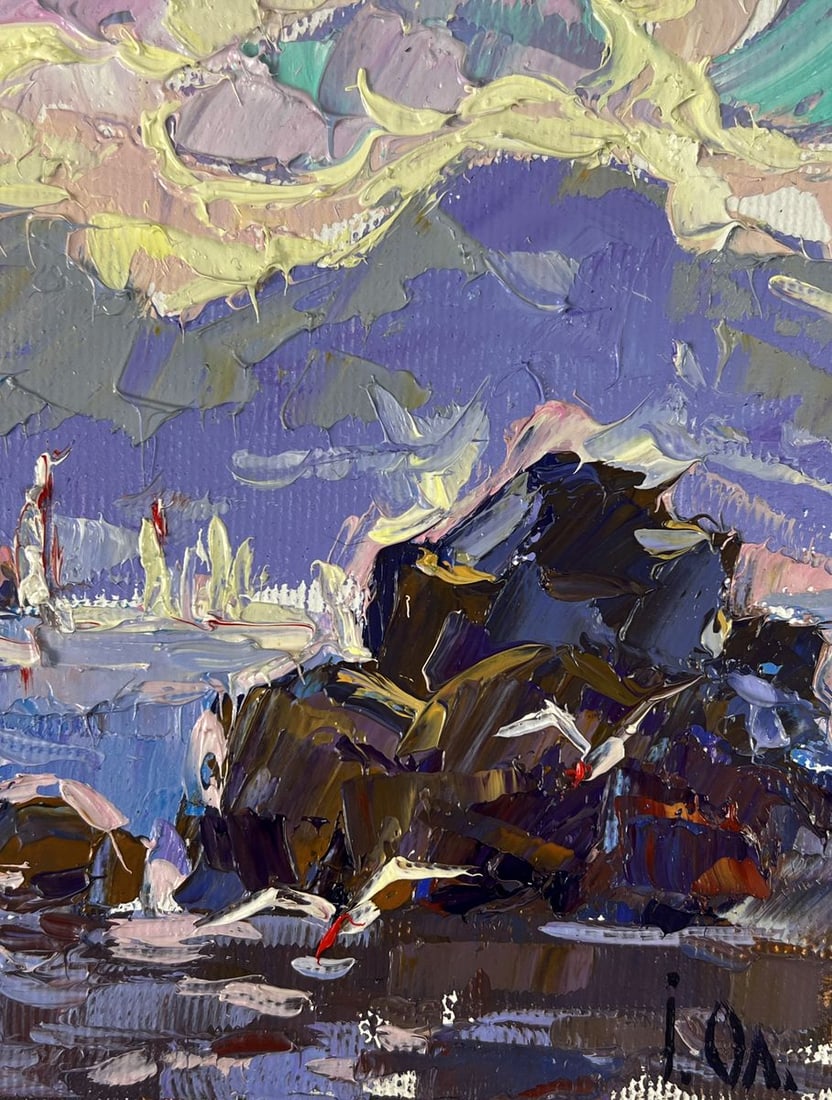 Oil painting Sailboats sail on the sea Oleksiy Ivanyuk - 10