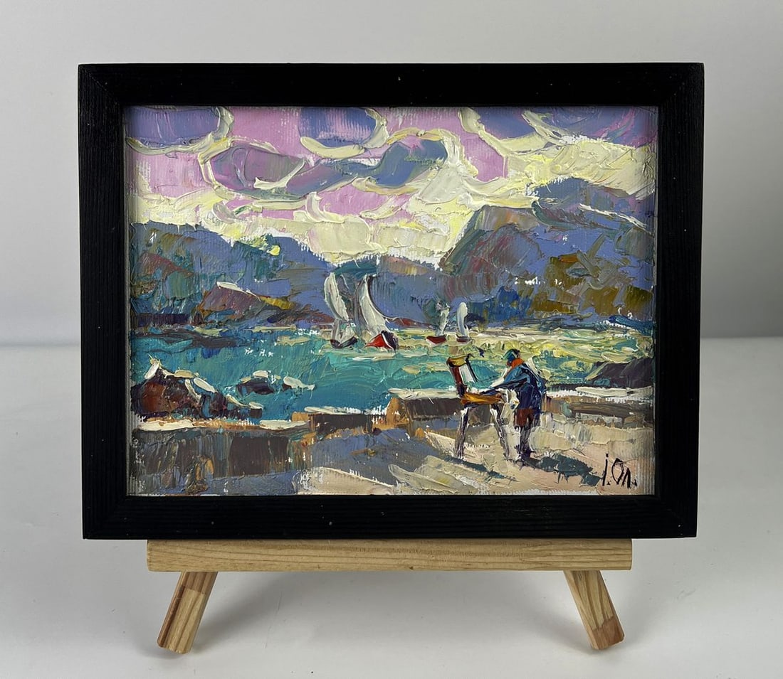 Oil painting Morning on the seaside promenade Oleksiy Ivanyuk (1 of 11)