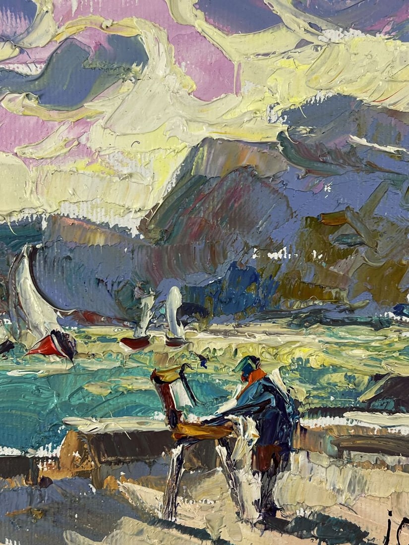 Oil painting Morning on the seaside promenade Oleksiy Ivanyuk - 8
