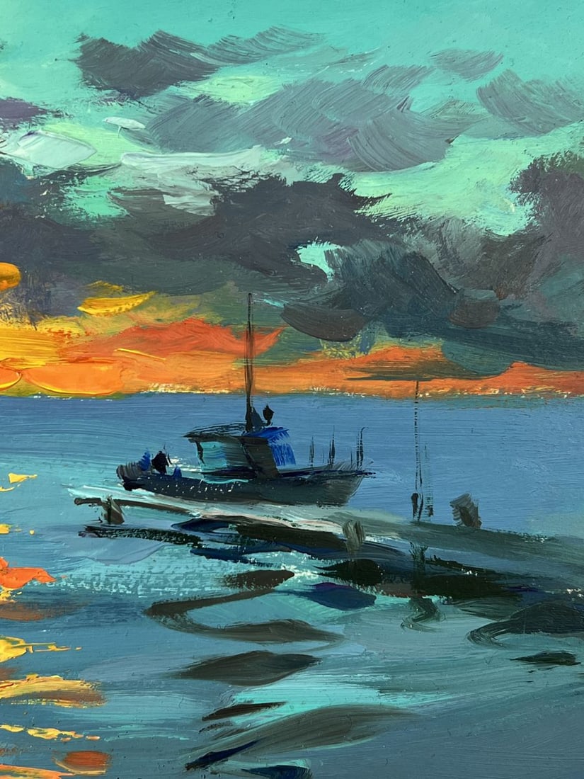 Oil painting Sunset on the Pier Yuriy Suprunchuk - 10