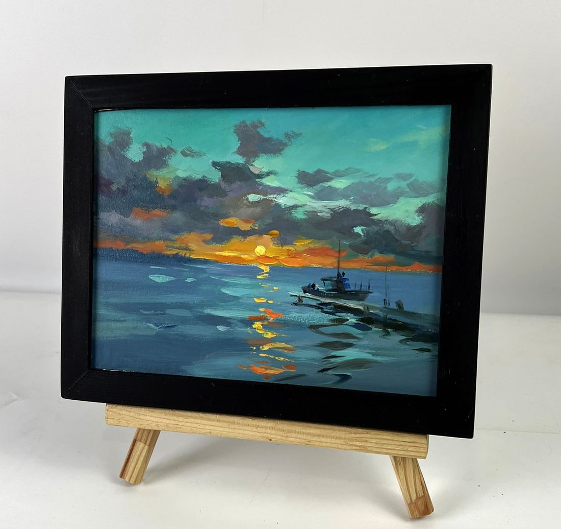 Oil painting Sunset on the Pier Yuriy Suprunchuk - 2