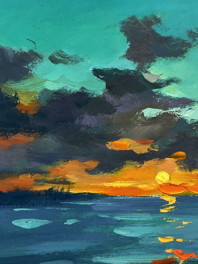 Oil painting Sunset on the Pier Yuriy Suprunchuk - 4