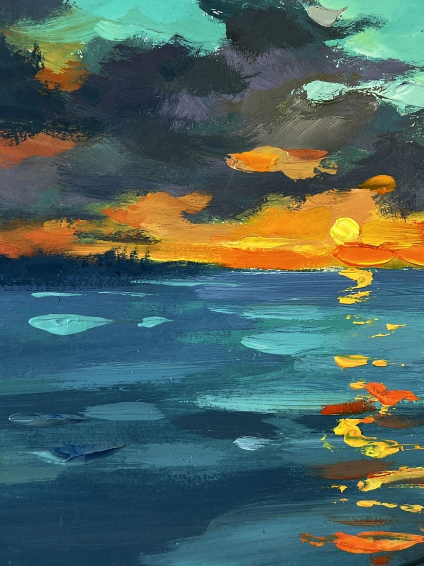 Oil painting Sunset on the Pier Yuriy Suprunchuk - 5