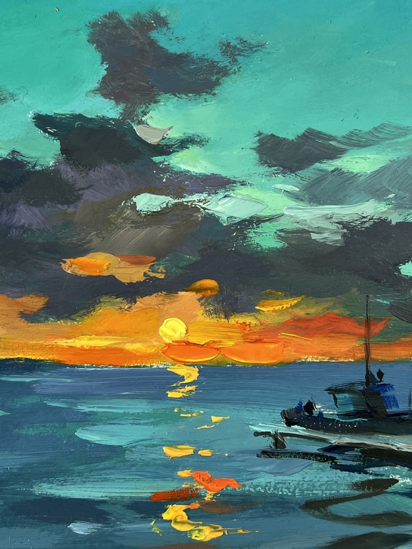 Oil painting Sunset on the Pier Yuriy Suprunchuk - 6
