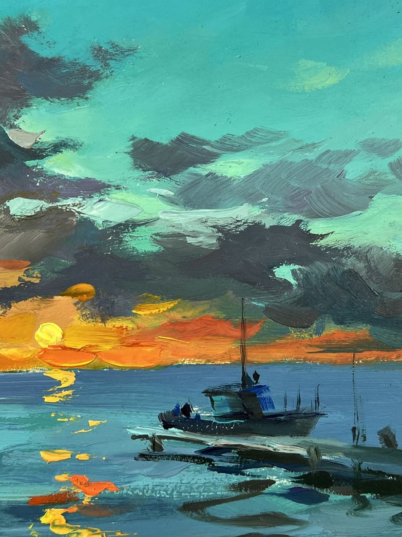 Oil painting Sunset on the Pier Yuriy Suprunchuk - 8