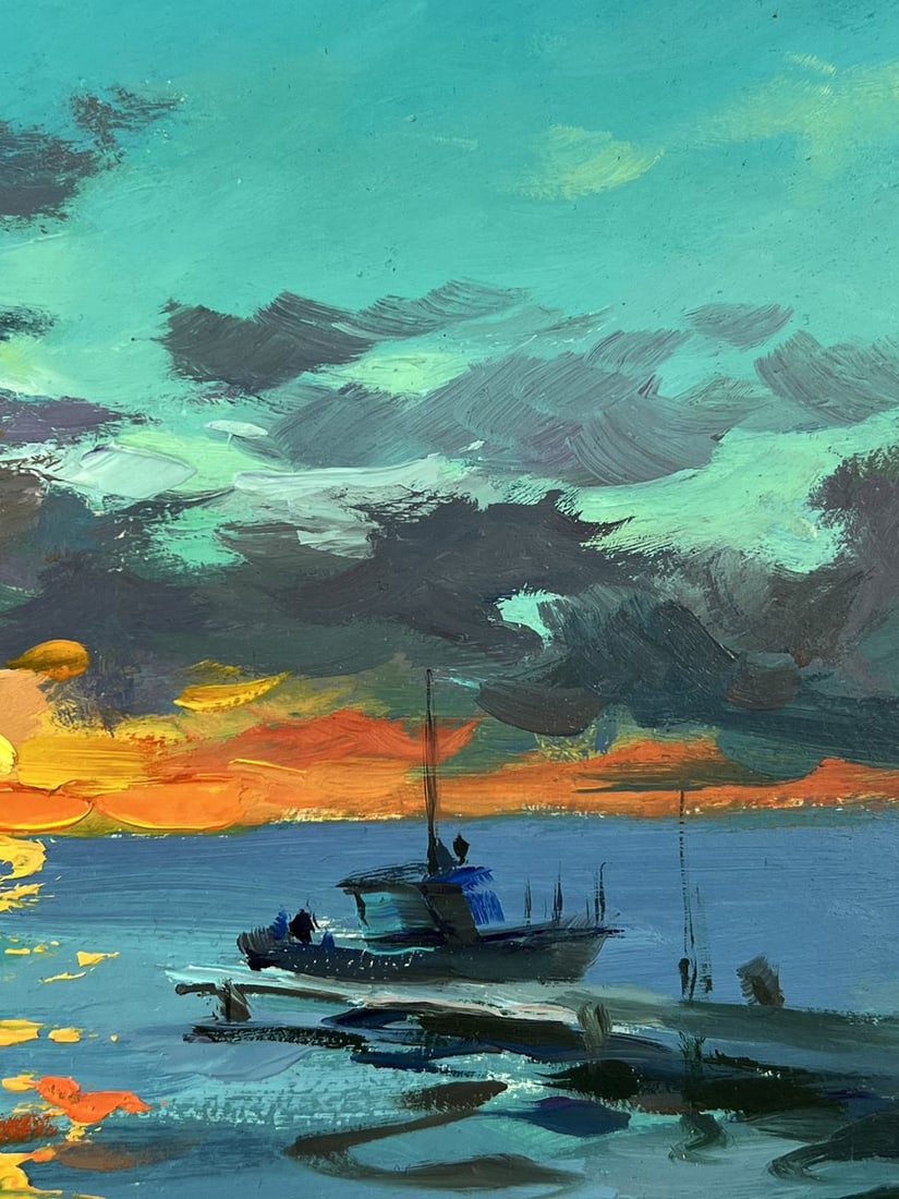 Oil painting Sunset on the Pier Yuriy Suprunchuk - 9