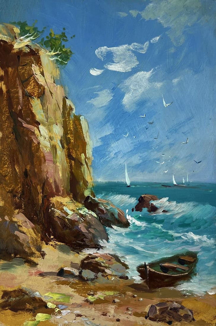 Oil painting Rocky seashore Yuriy Suprunchuk - 3