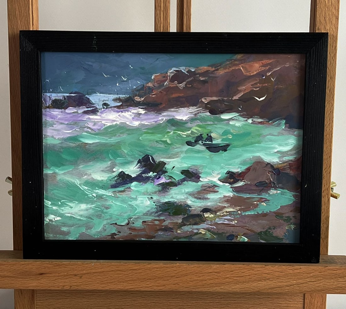 Oil painting Waves at the seashore Yuriy Suprunchuk: Title: Oil painting Waves at the seashore Yuriy Suprunchuk Description: AAA6004*** ABOUT THIS PAINTING **** TITLE: "Waves at the seashore"* ARTISTS: Yuriy Suprunchuk* SIZE: 15x20 cm/5.90x7.87 inches'*