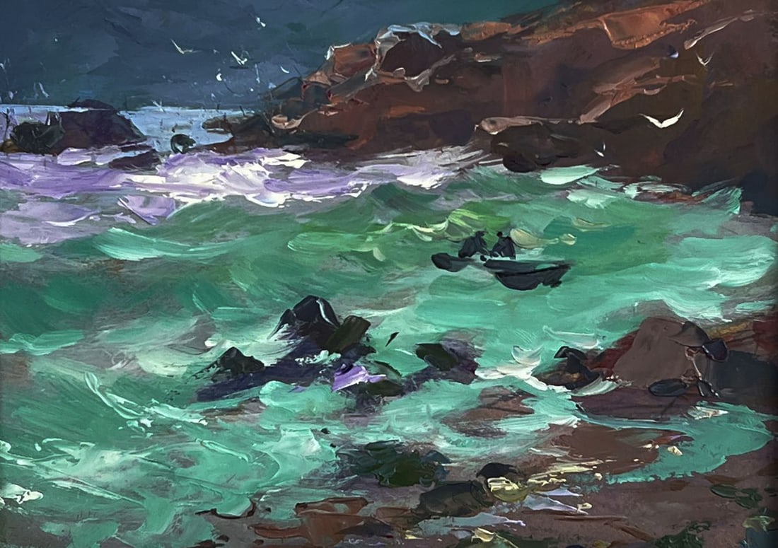 Oil painting Waves at the seashore Yuriy Suprunchuk - 3