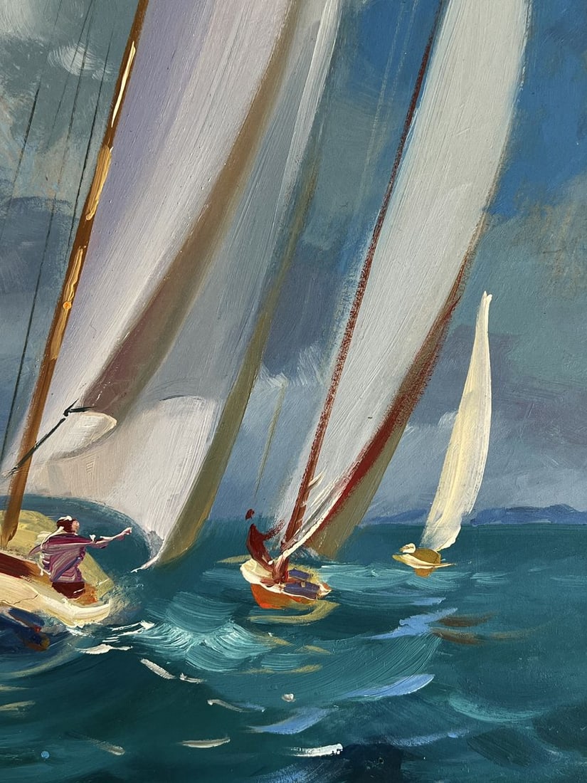Oil painting Sailboats at sea Yuriy Suprunchuk - 10