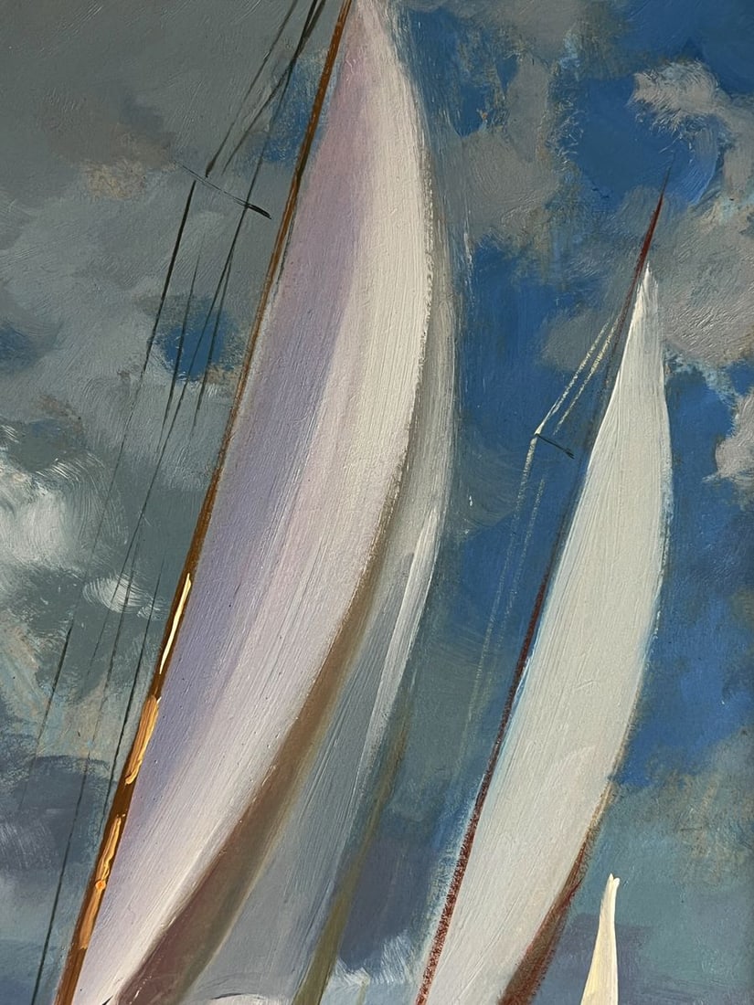 Oil painting Sailboats at sea Yuriy Suprunchuk - 5
