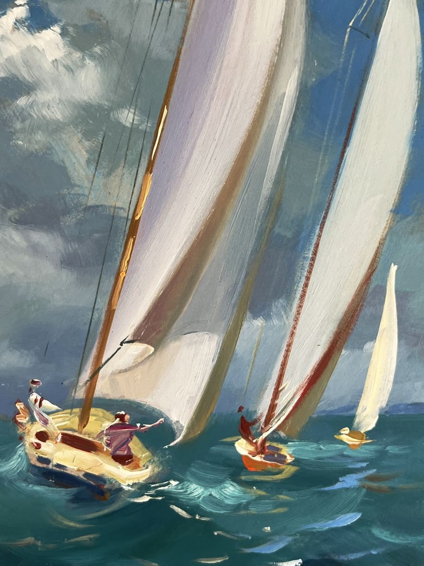 Oil painting Sailboats at sea Yuriy Suprunchuk - 8