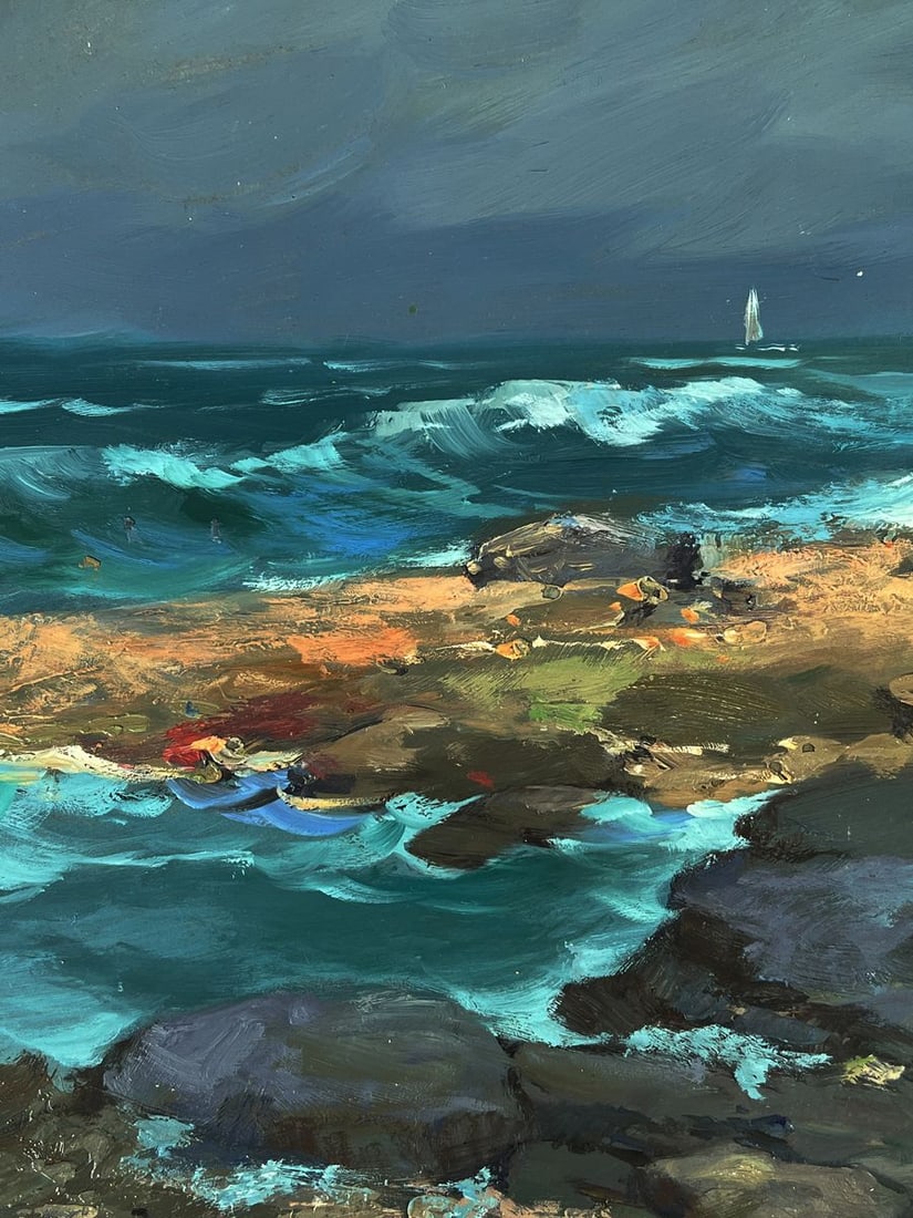 Oil painting Sea cloudy coast Yuriy Suprunchuk - 4
