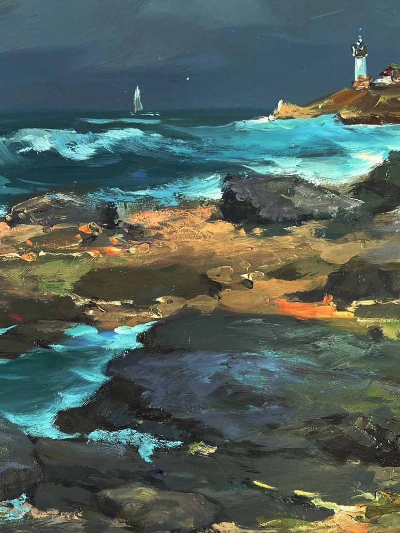 Oil painting Sea cloudy coast Yuriy Suprunchuk - 6