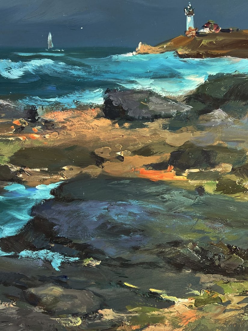Oil painting Sea cloudy coast Yuriy Suprunchuk - 7