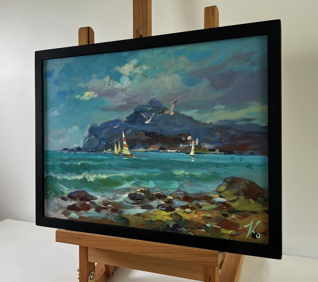 Oil painting Seagulls over the waves Yuriy Suprunchuk - 2