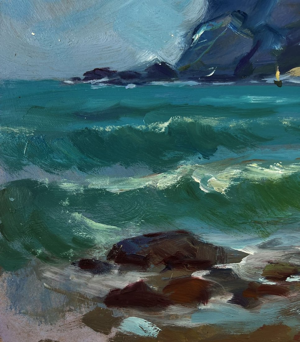 Oil painting Seagulls over the waves Yuriy Suprunchuk - 7