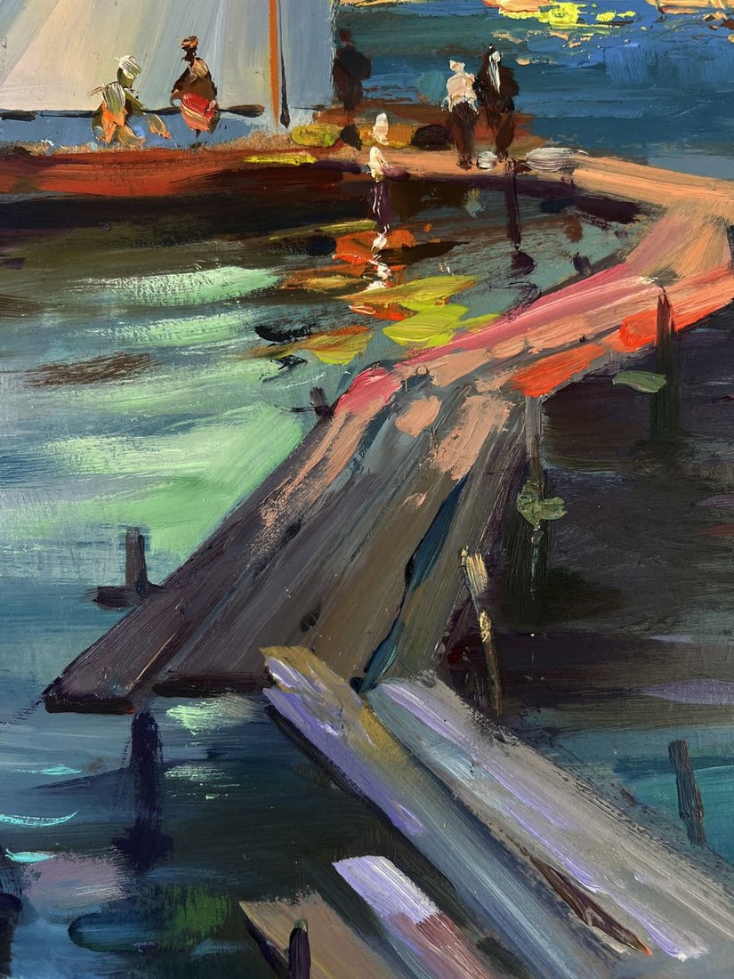 Oil painting The beginning of the sea journey Yuriy Suprunchuk - 6