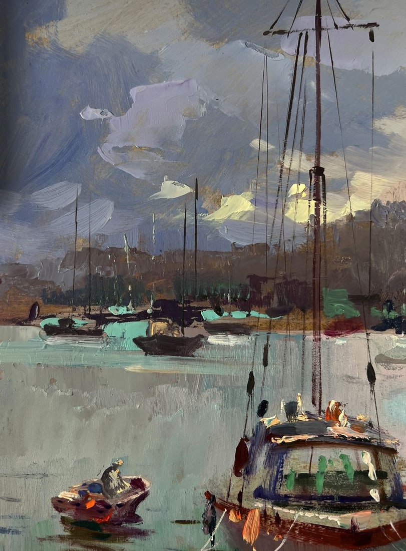 Oil painting A ship preparing to set sail Yuriy Suprunchuk - 5