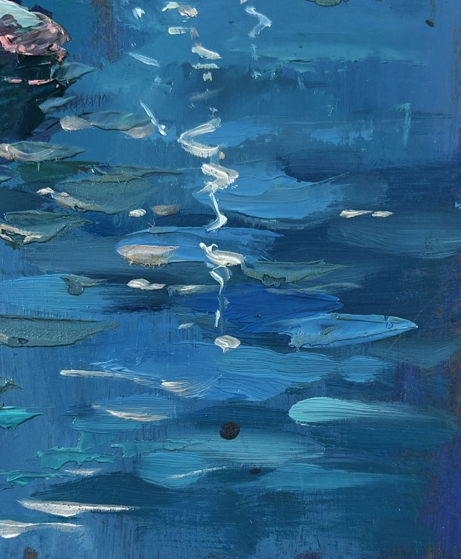 Oil painting Boats on the rocky shore Yuriy Suprunchuk - 8
