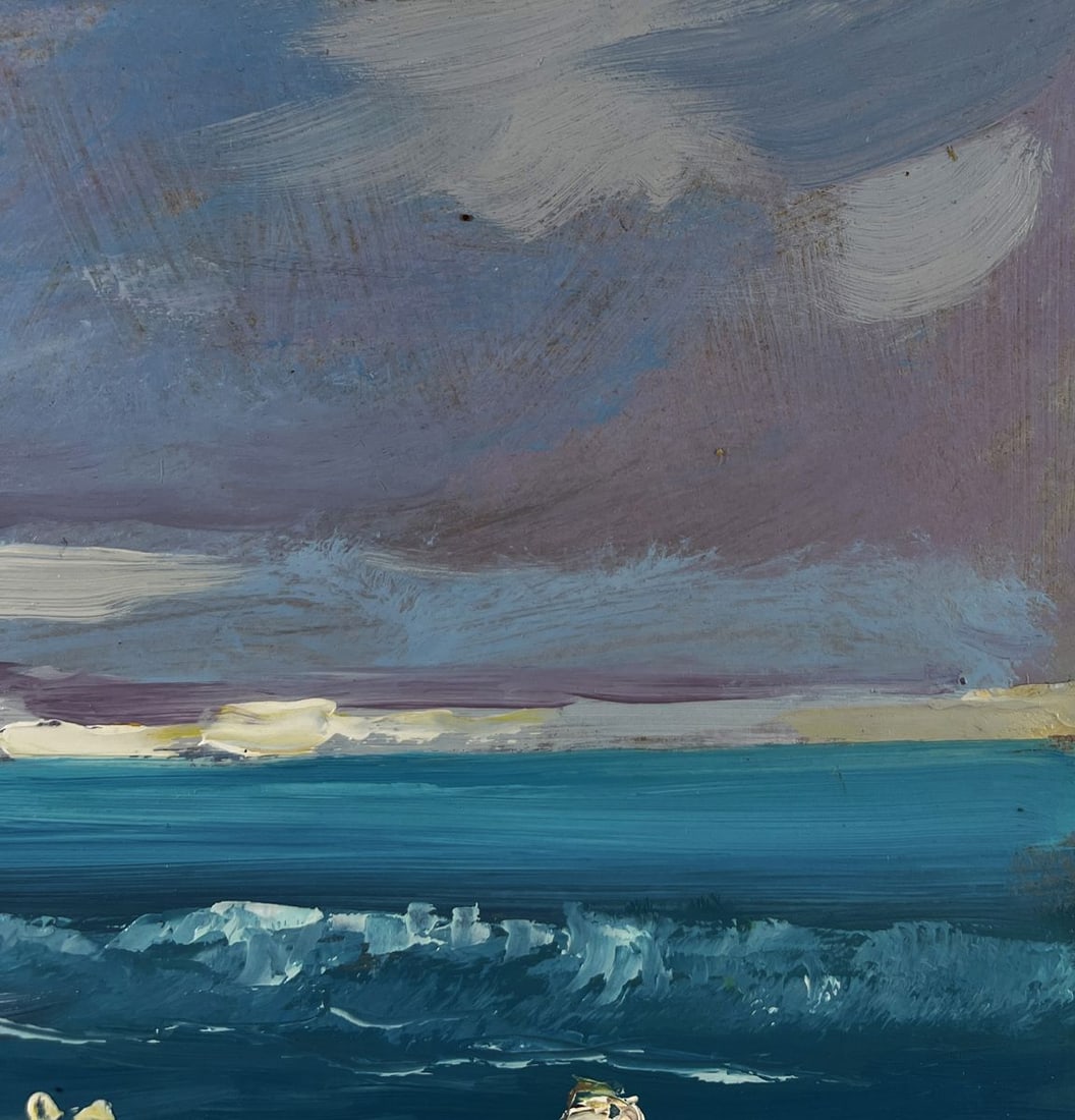 Oil painting Sea waves crashing against sharp shores Yuriy Suprunchuk - 4