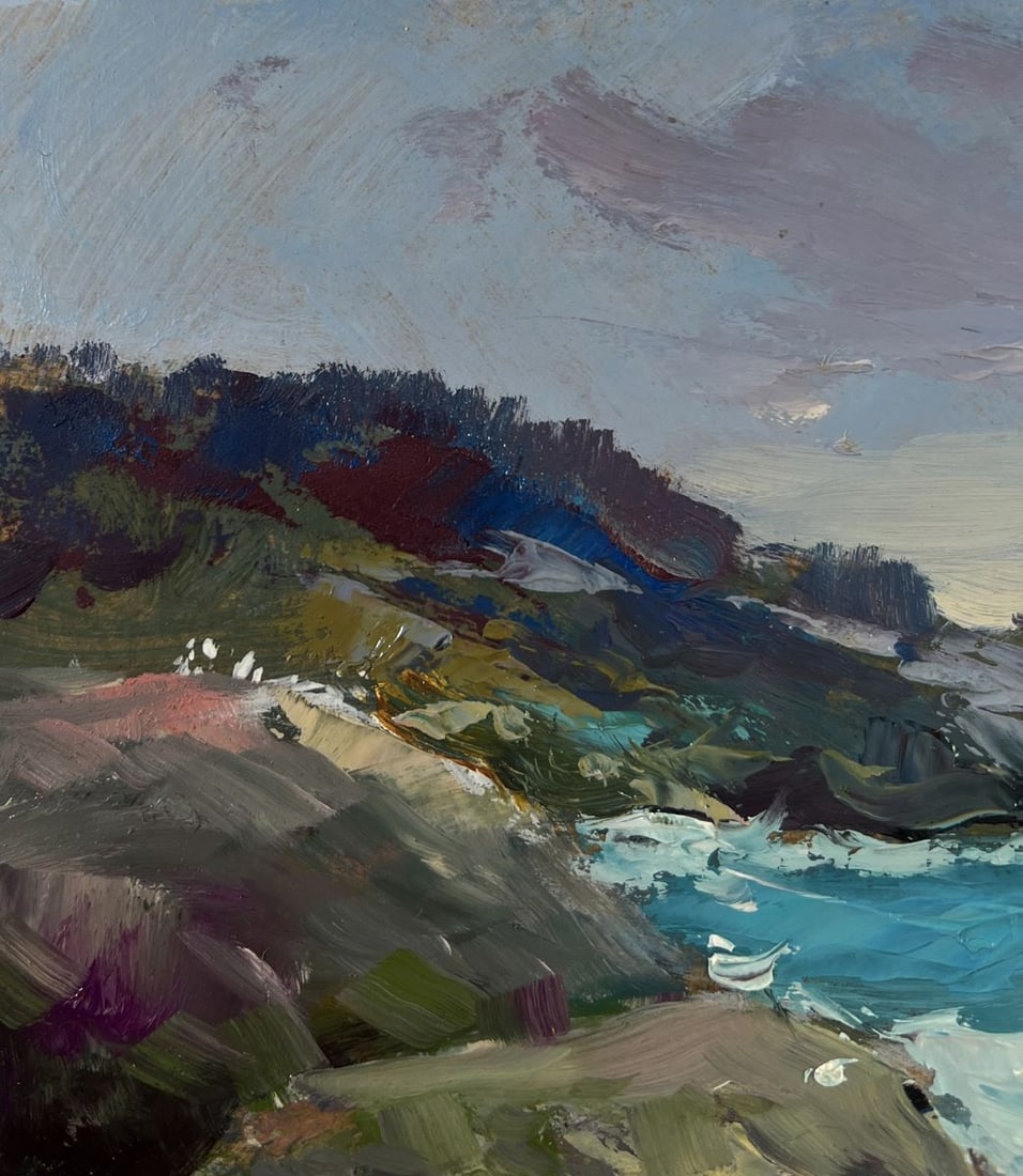 Oil painting Sea waves crashing against sharp shores Yuriy Suprunchuk - 6