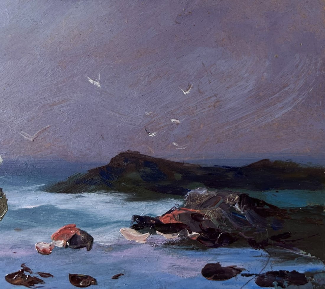 Oil painting Boats raised white sails to the sky Yuriy Suprunchuk - 4