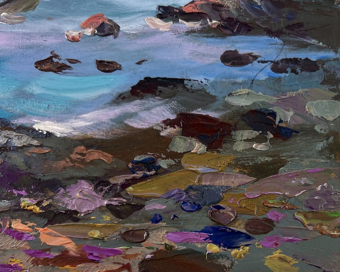 Oil painting Boats raised white sails to the sky Yuriy Suprunchuk - 5