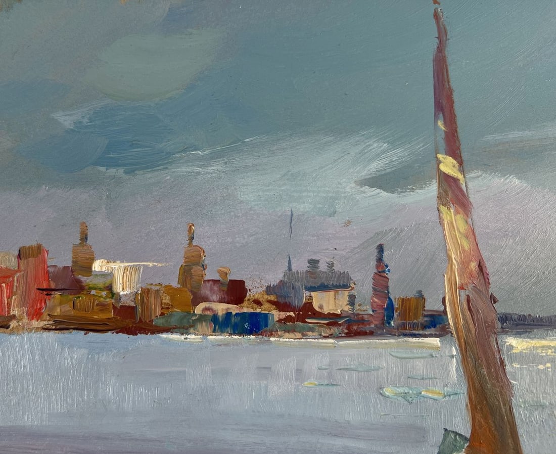 Oil painting Boats under the moon Yuriy Suprunchuk - 7
