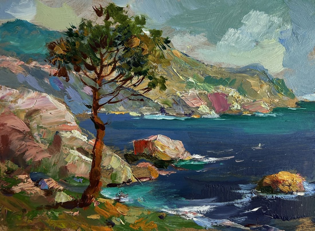 Oil painting The leaves sway in the wind Yuriy Suprunchuk - 3