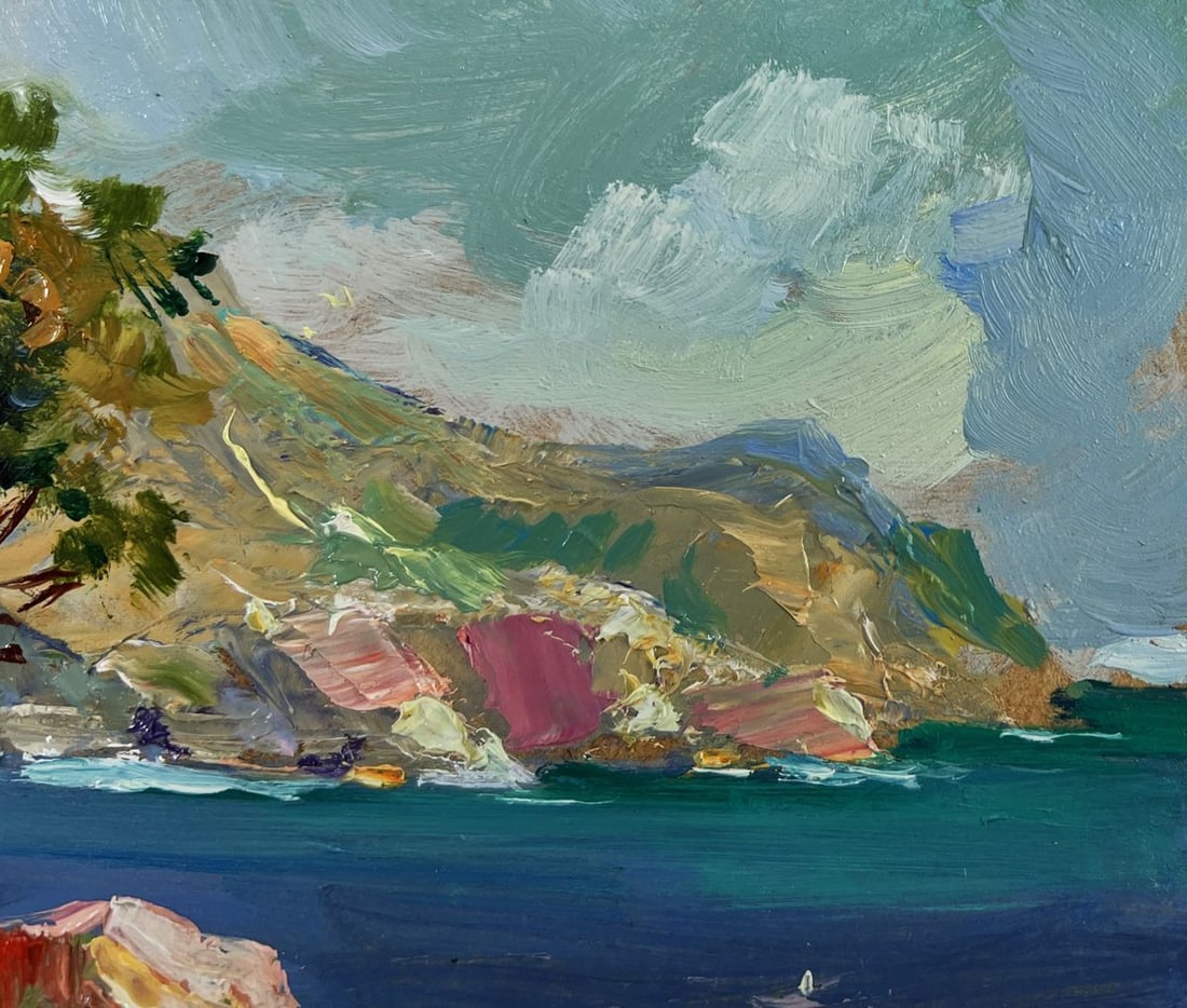 Oil painting The leaves sway in the wind Yuriy Suprunchuk - 4