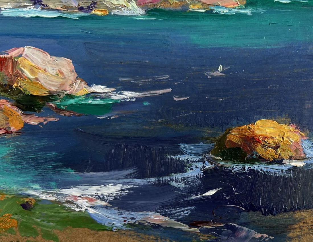 Oil painting The leaves sway in the wind Yuriy Suprunchuk - 5
