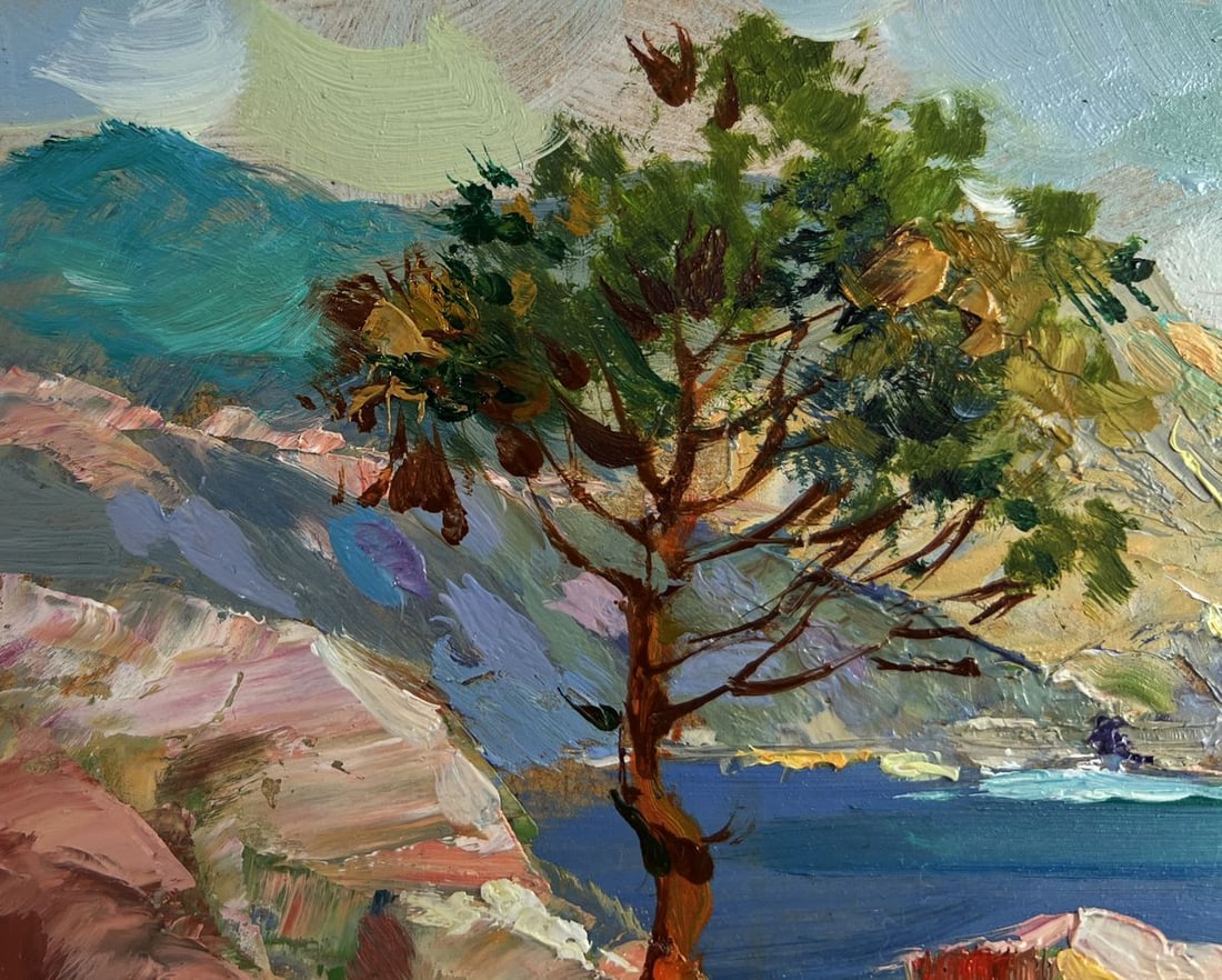 Oil painting The leaves sway in the wind Yuriy Suprunchuk - 6